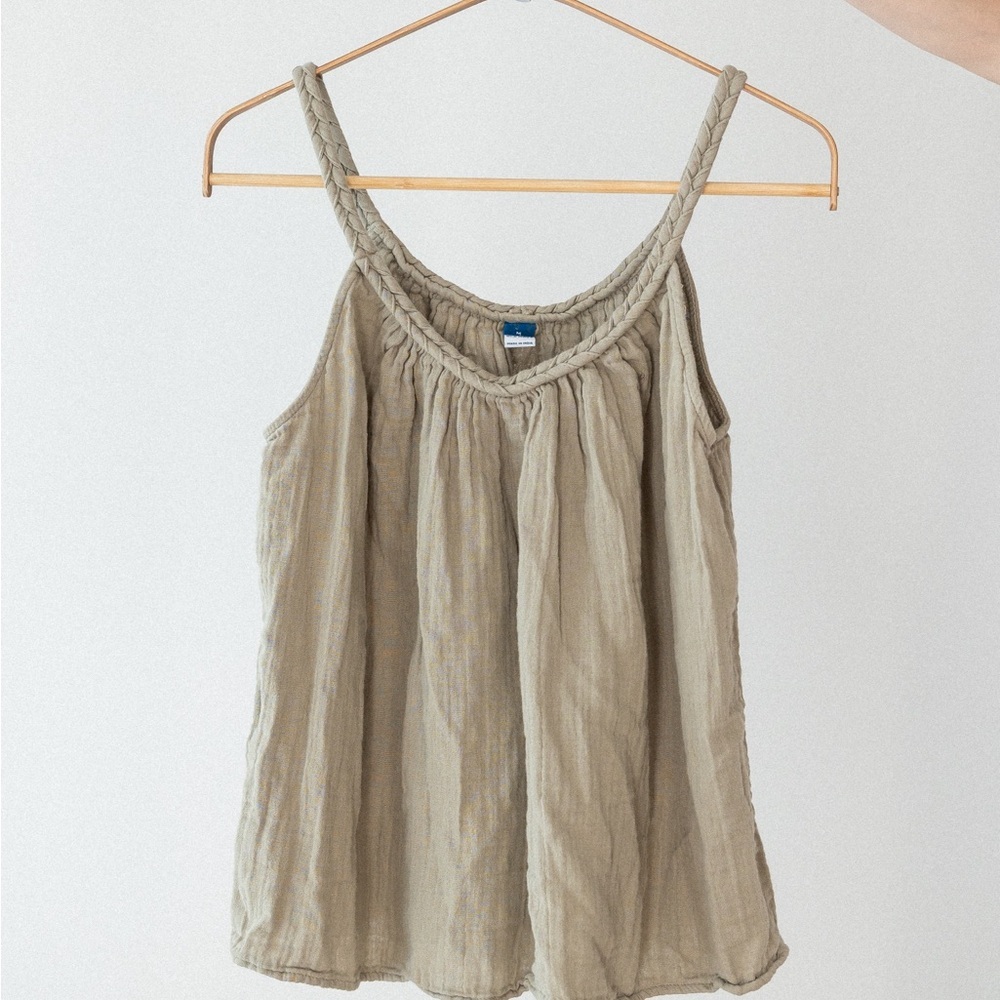 Braided Strap Green Top